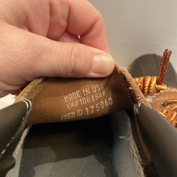LL Bean Bean Boots Low Brown Leather Duck Boot Shoes Men’s Size 7W